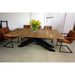 Maxima House Otto Oak Wood Dining Table with Metal Legs - Bed & Sofa Hub