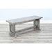 Sunny Designs Wood Side Bench Gray - Bed & Sofa Hub