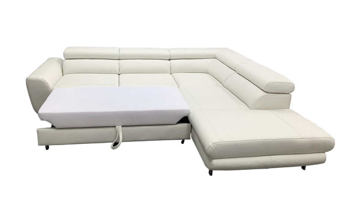 Maxima House Leather Sectional Sleeper Sofa PIANO BEN032 - Bed & Sofa Hub