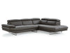 Whiteline Modern Living Pandora Sectional SL1351L-DGRY - Bed & Sofa Hub