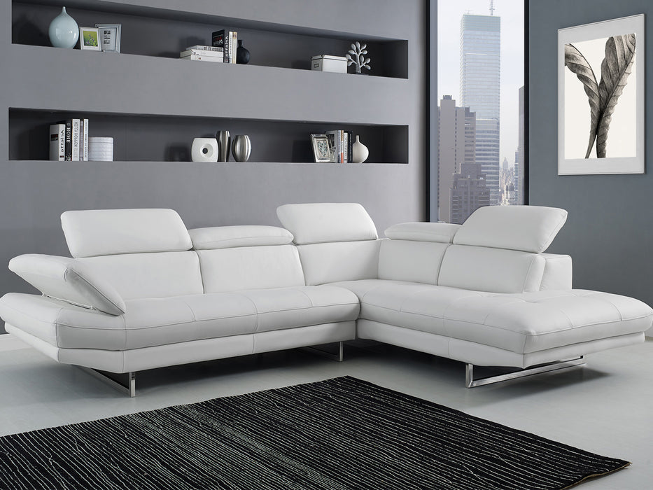 Whiteline Modern Living Pandora Sectional SL1351L-DGRY - Bed & Sofa Hub