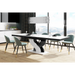 Maxima House Modern Glossy Dining Table Bella with 2 Self-Starting Leaves - Bed & Sofa Hub